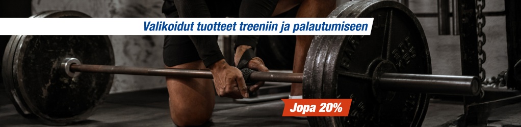Valikoidut tuotteet treeniin ja palautumiseen 20 %